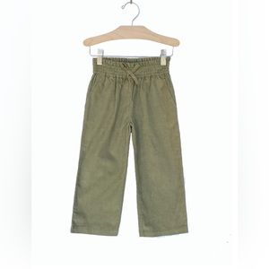 GUC City Mouse Thanksgiving Fine Wale Corduroy Wide Leg Pants in Olive Green 2